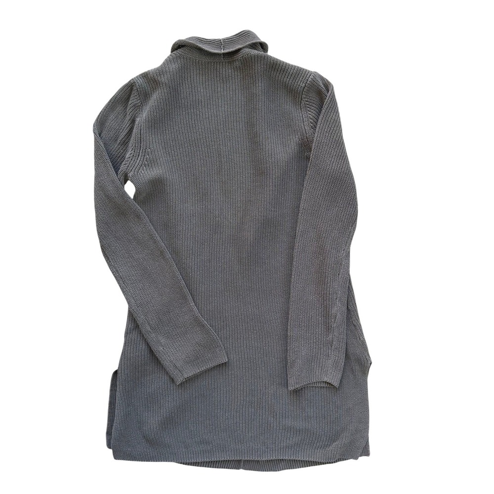 Eileen Fisher Womens XXS Organic Cotton Silk Shaker Knit Shawl Cardigan Grey - Picture 2 of 10